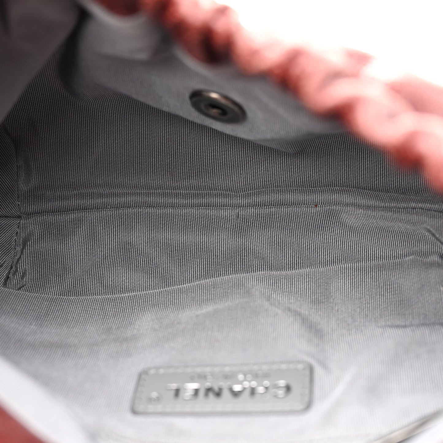 Crumpled Calfskin Quilted Medium Elastic Flap Bordeaux
