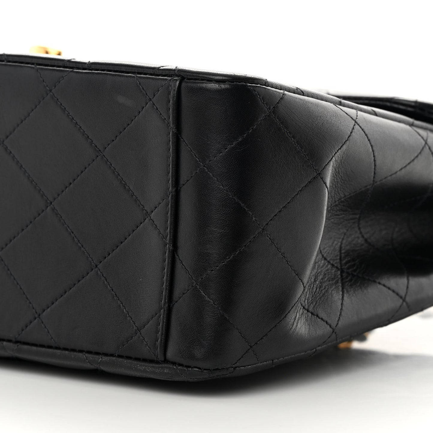 Lambskin Quilted XL Jumbo Single Flap Black