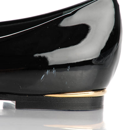 Louis Vuitton Patent Calfskin Eyeline Ballerina Flats 38 Black 4 of 7