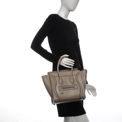 Celine Smooth Calfskin Interstice Micro Luggage Light Taupe 2 of 7