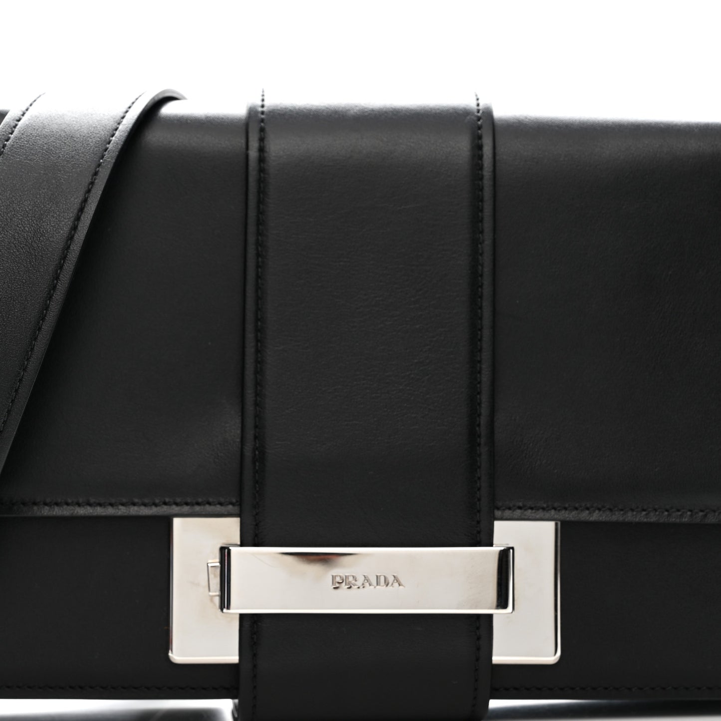 City Calfskin Ribbon Bag Black