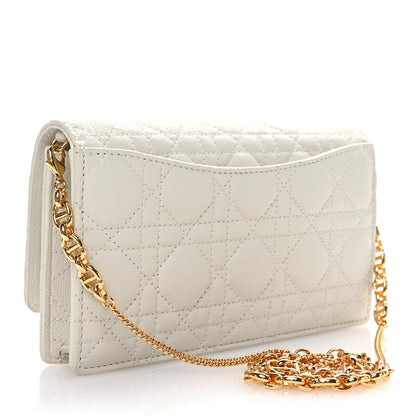 Christian Dior Supple Calfskin Caro Pouch with Chain Latte 3 of 10