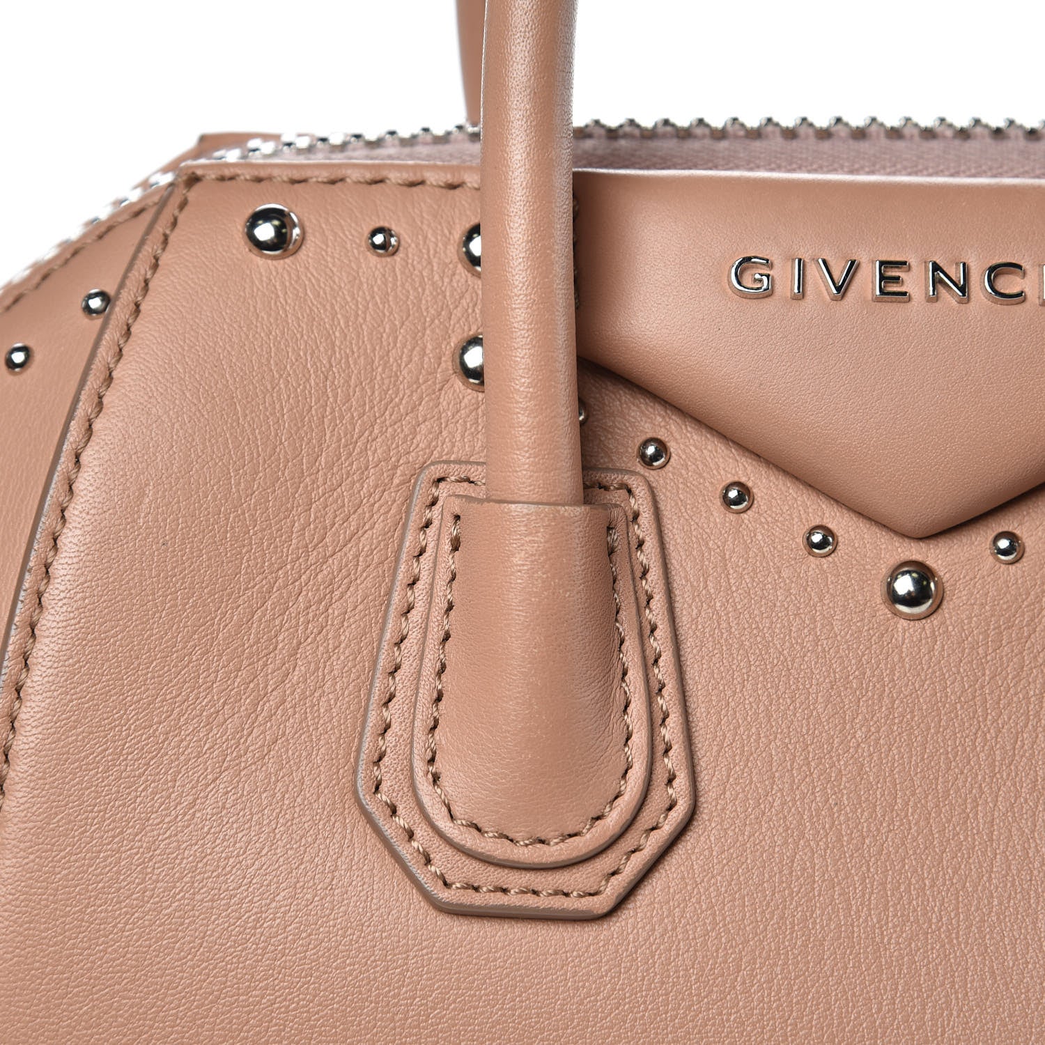 Givenchy Smooth Calfskin Mini Studded Antigona Old Pink 13 of 14