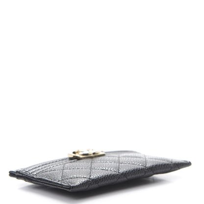 Chanel Caviar Quilted Boy Card Holder Black 4 of 8