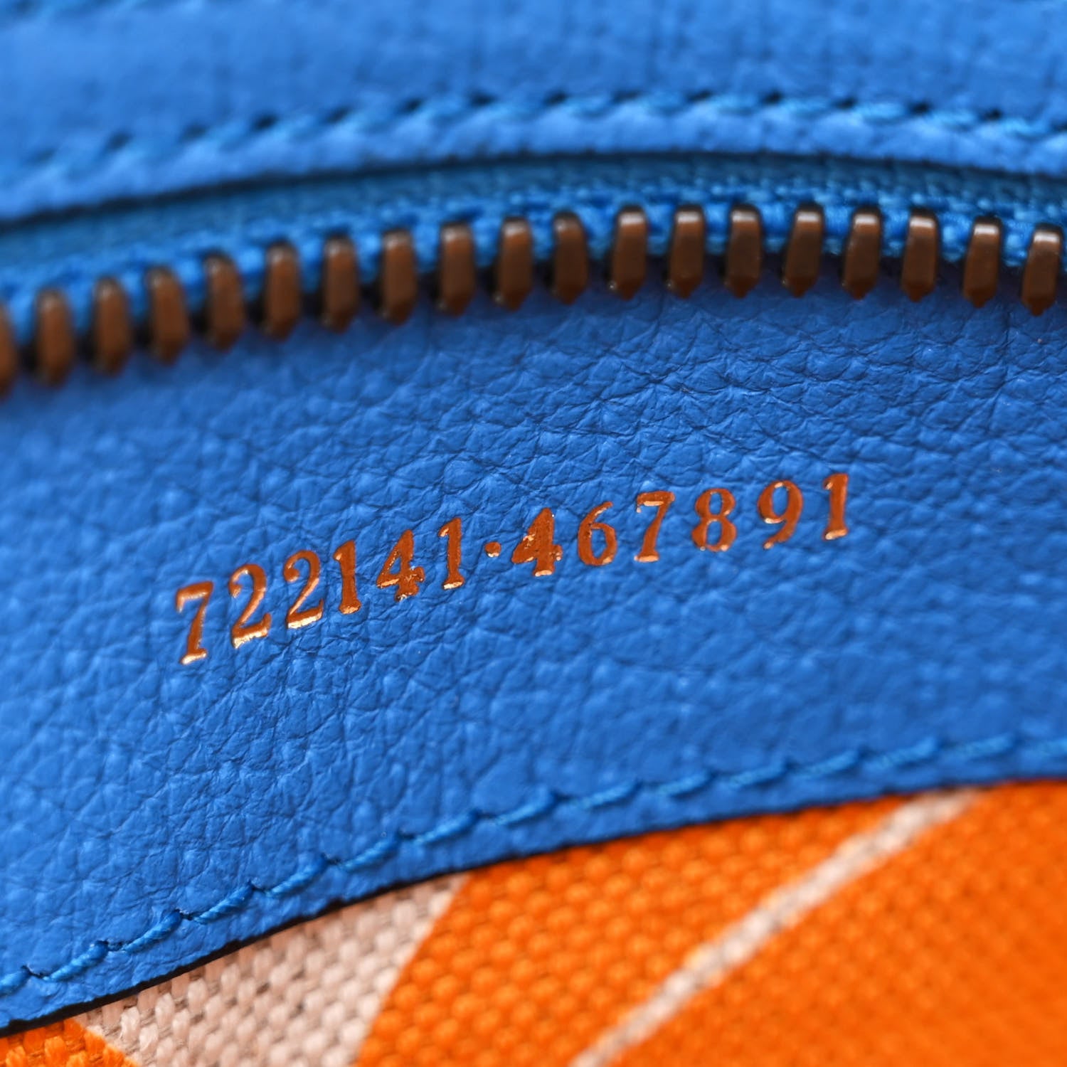 Gucci X ADIDAS Textured Dollar Calfskin Belt Bag Blue 8 of 13