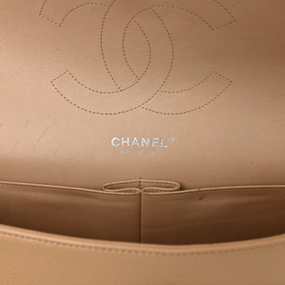 Chanel Caviar Quilted Jumbo Double Flap Beige 6 of 13