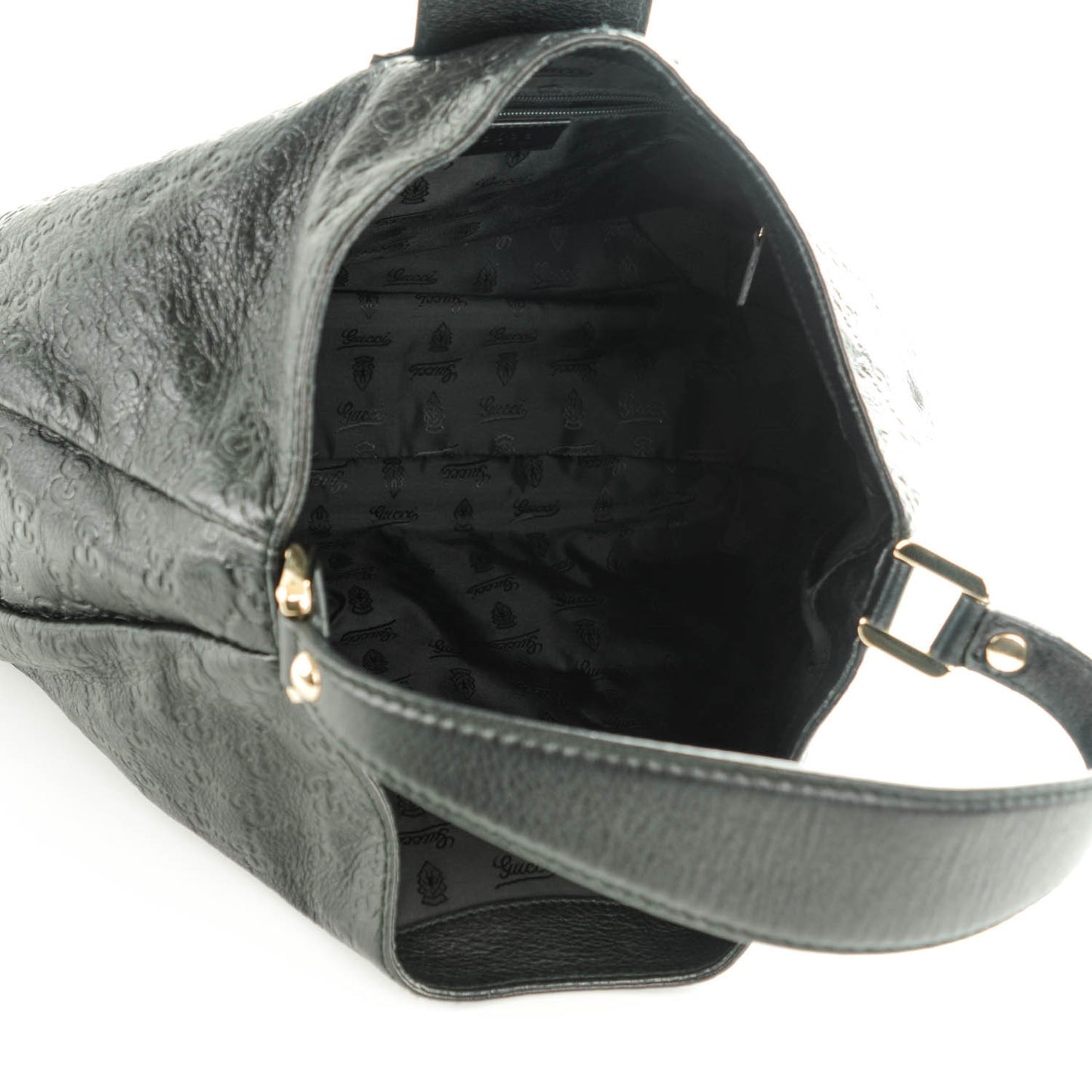 Guccissima Large New Ladies Web Hobo Black