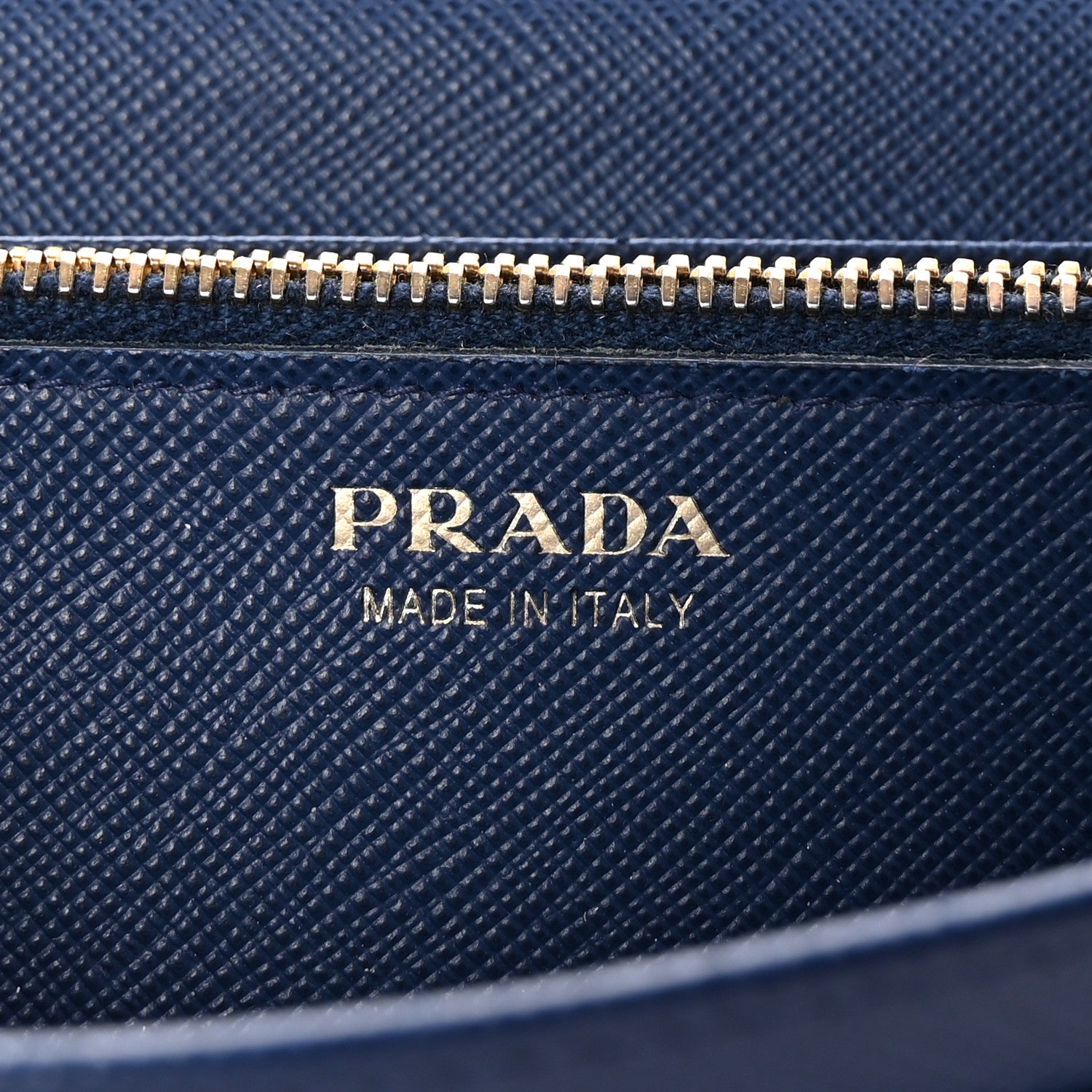 Prada Saffiano Metal Bar Continental Flap Wallet Bluette 6 of 6