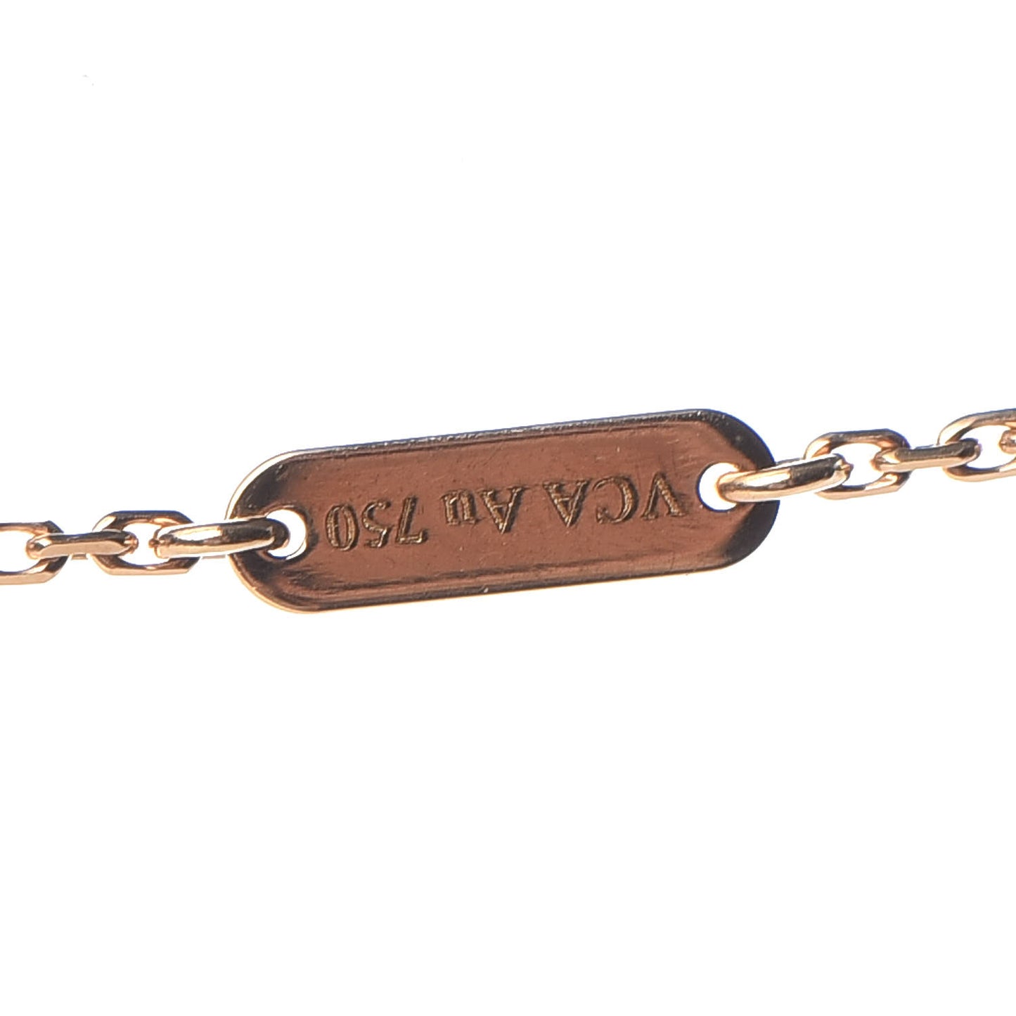 18K Yellow Gold Black Onyx Vintage Alhambra Pendant Necklace