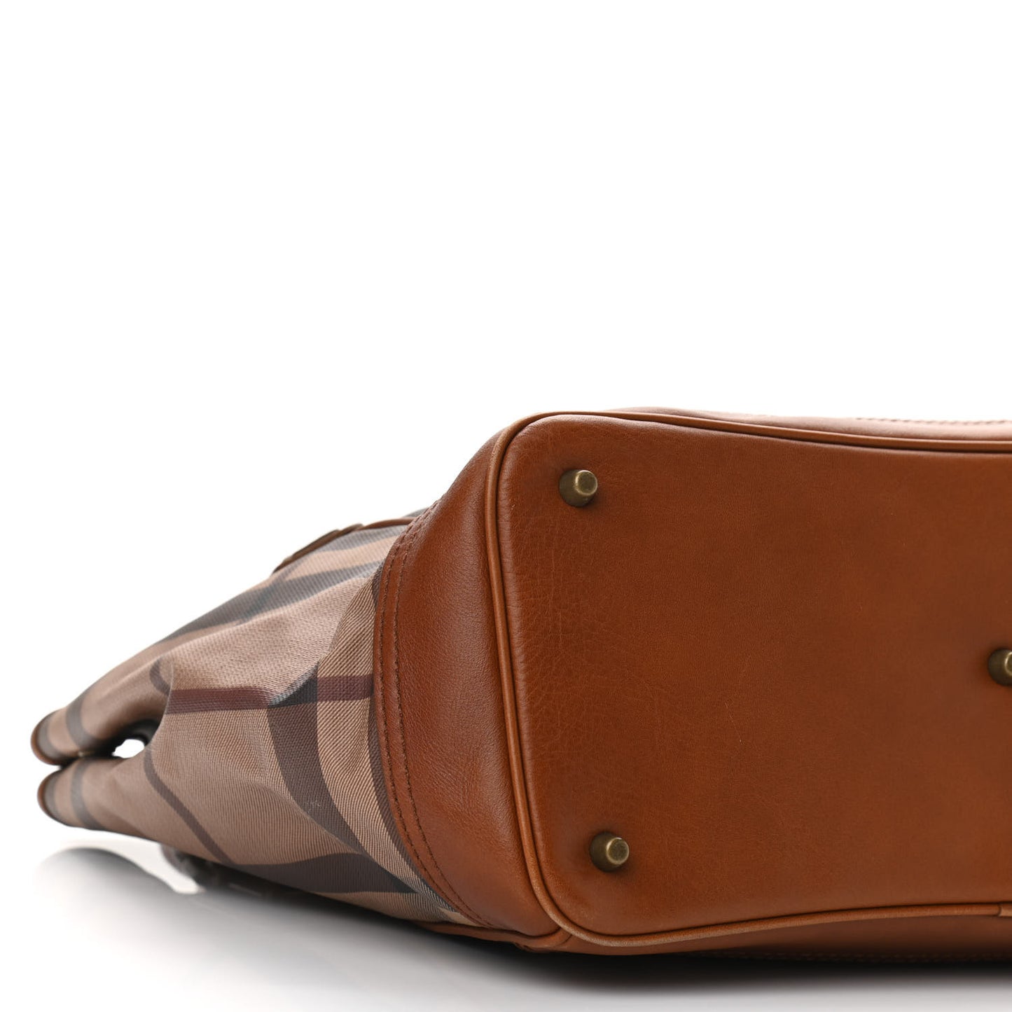 Smoked Check Tote Bag Brown
