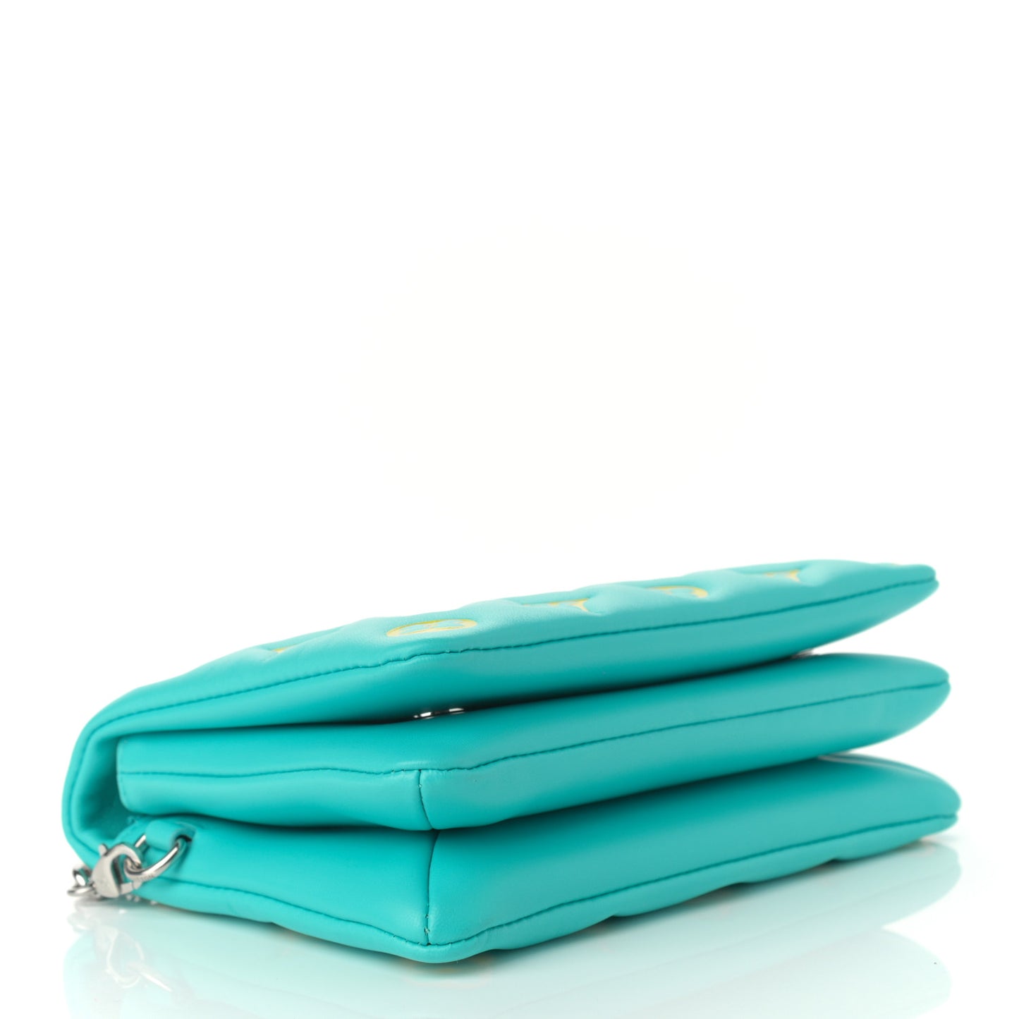 Lambskin Embossed Monogram Vuittamins Pochette Coussin Menthe Jaune