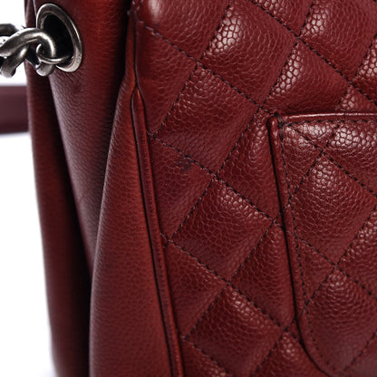 Chanel Caviar Quilted Medium Rock In Rome Single Flap Dark Red 15 of 17