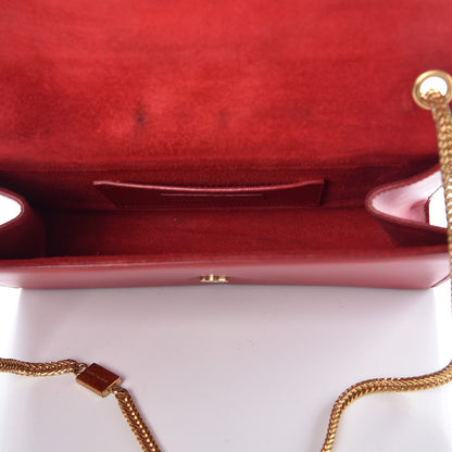 Saint Laurent Smooth Calfskin Medium Classic Monogram Kate Tassel Satchel Lipstick Red 5 of 11
