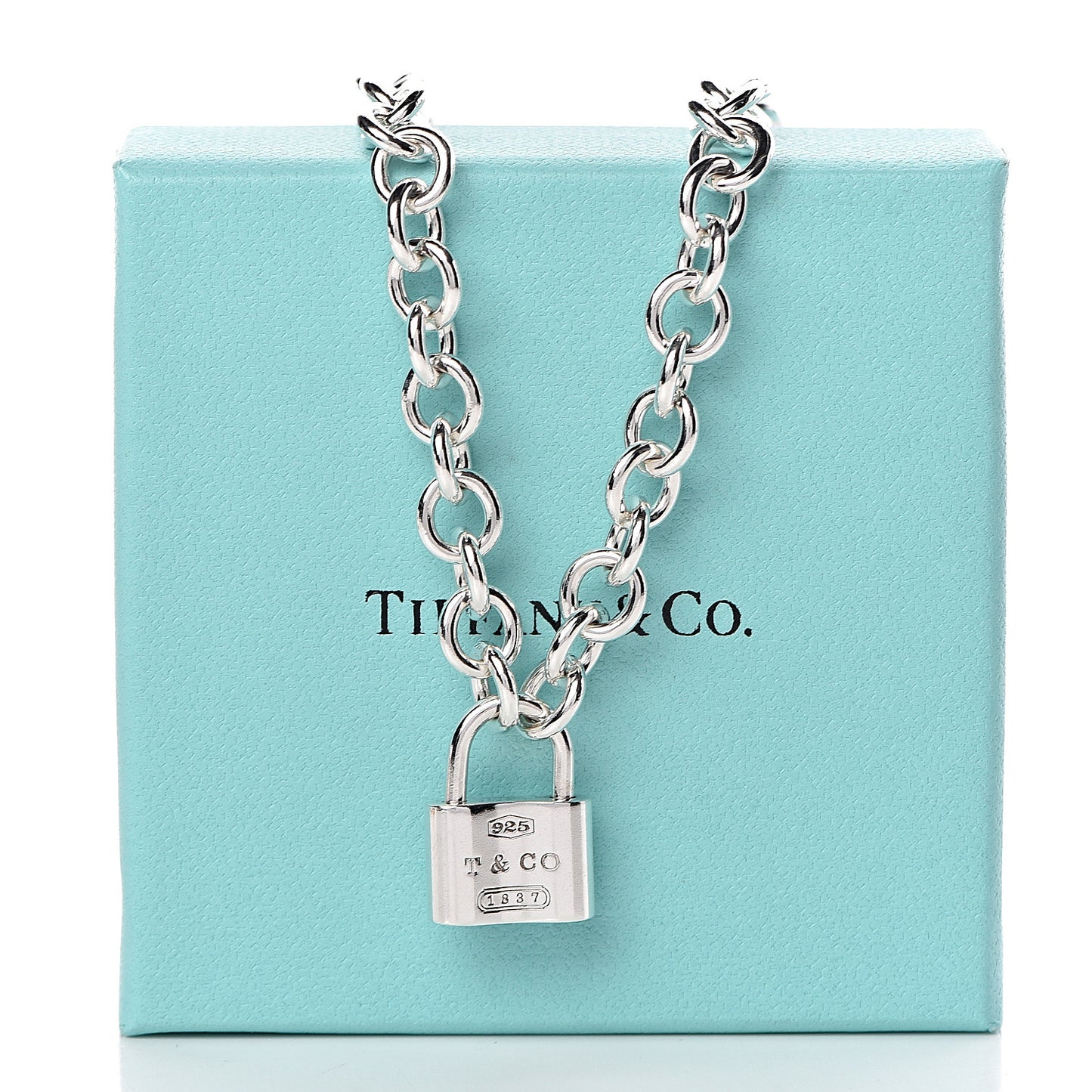 Sterling Silver 1837 Lock Charm Necklace