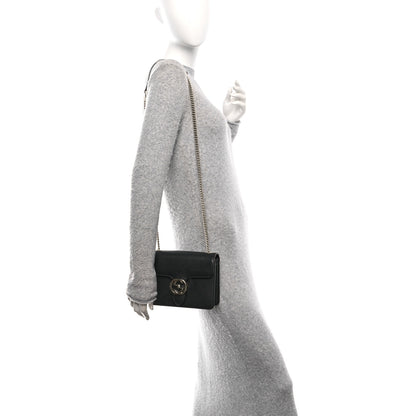 Gucci Dollar Calfskin Small Interlocking G Shoulder Bag Black 2 of 11