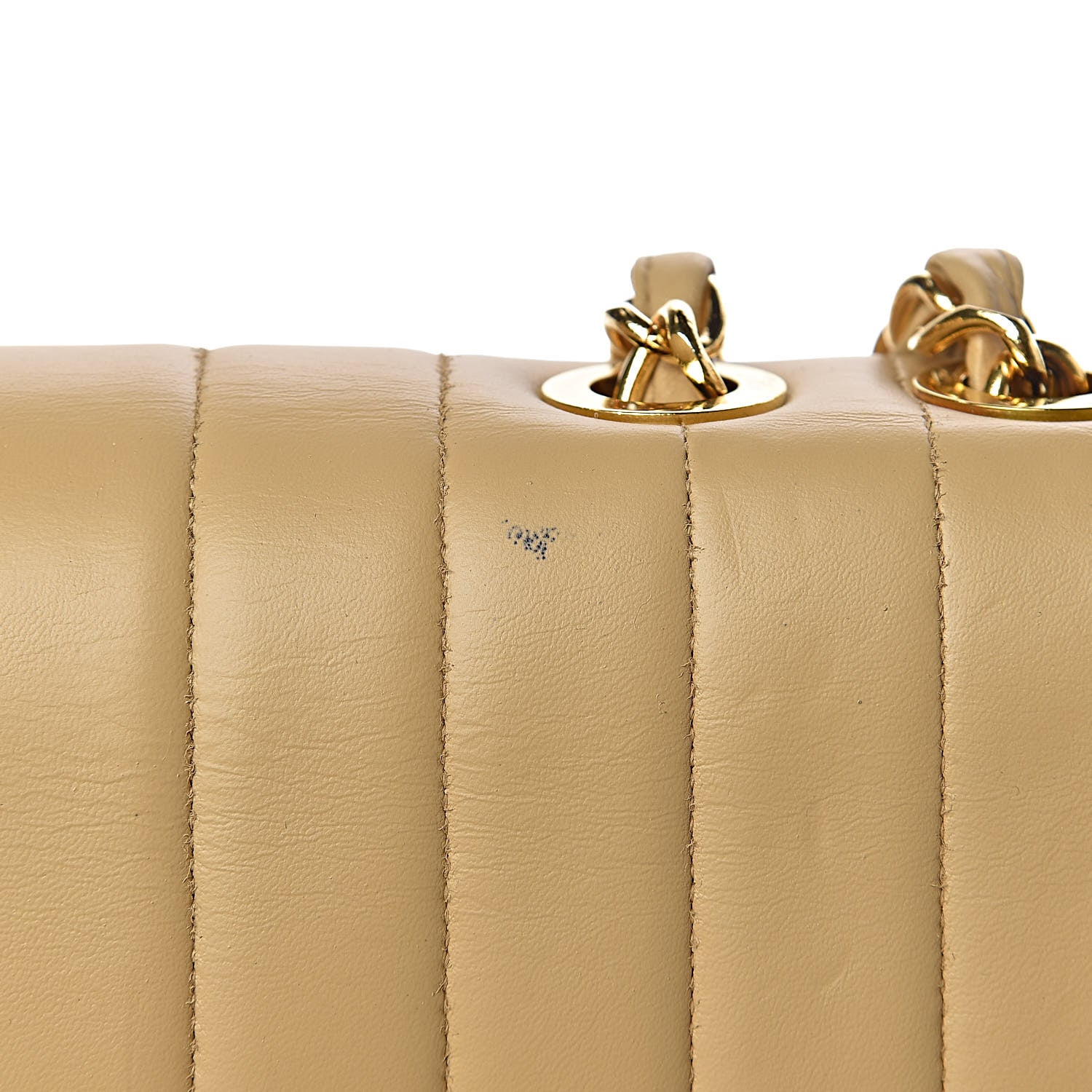 Chanel Lambskin Vertical Quilted Jumbo Single Flap Beige 14 of 20