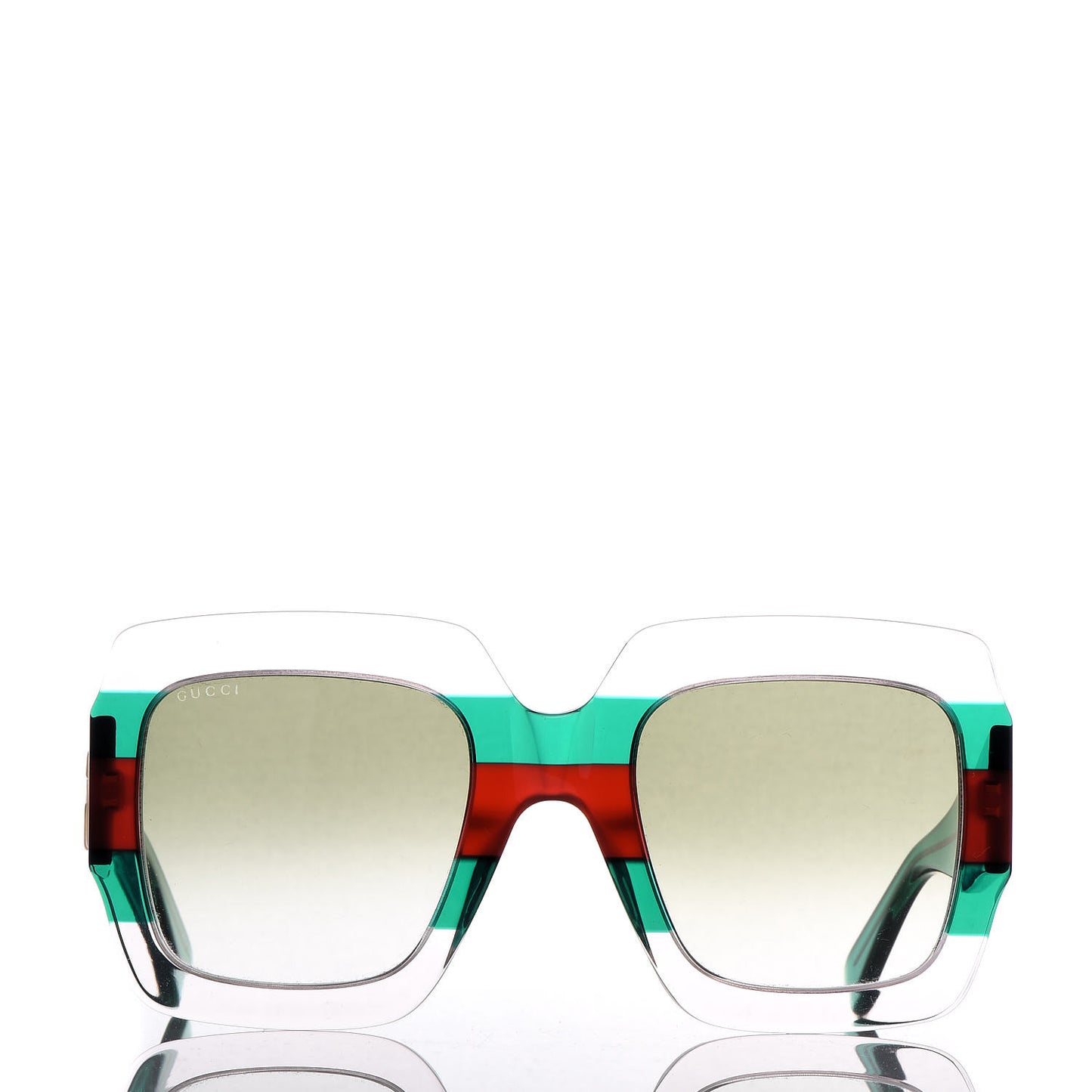 Square Web Frame GG0178S Sunglasses Green Red