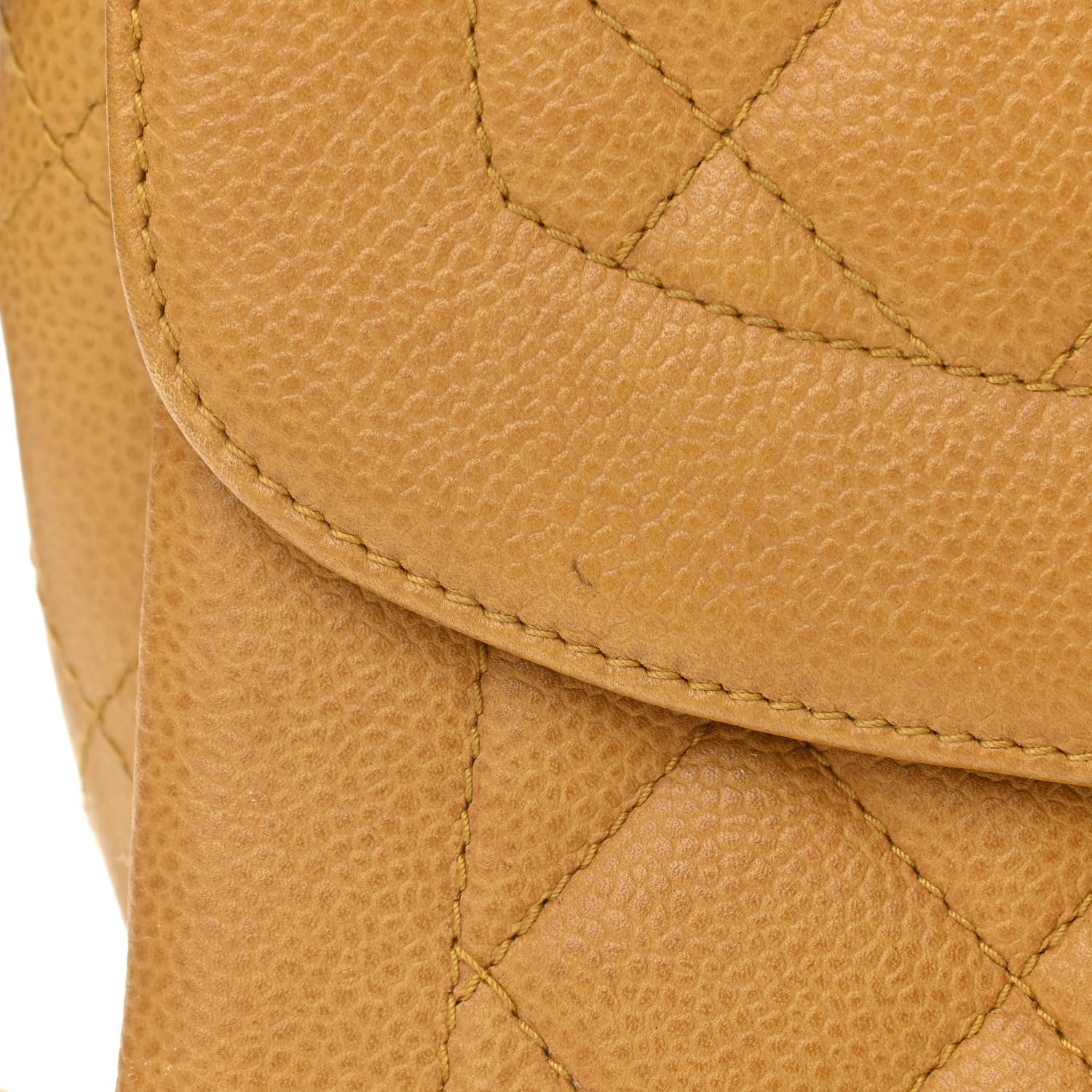 Chanel Caviar Quilted Small Single Flap Yellow 14 of 14