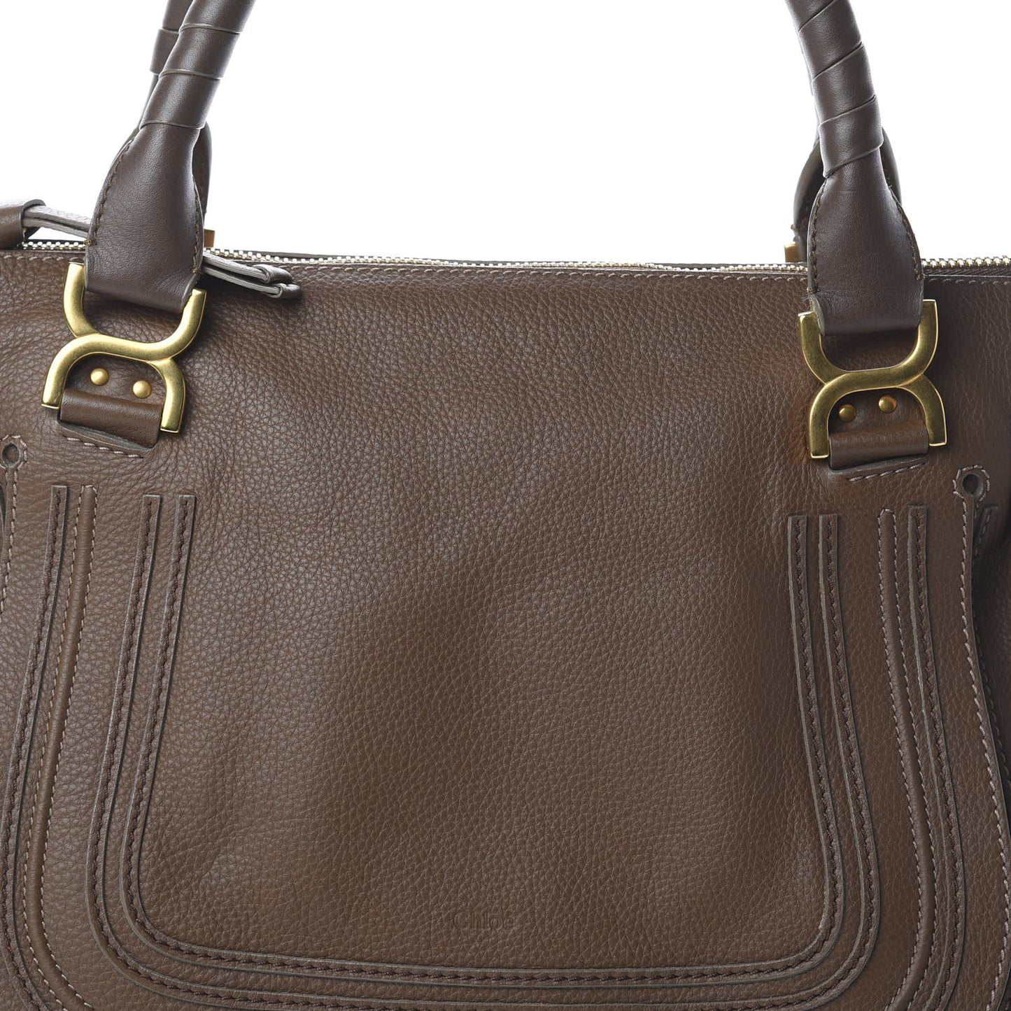 Calfskin Large Marcie Satchel Oak
