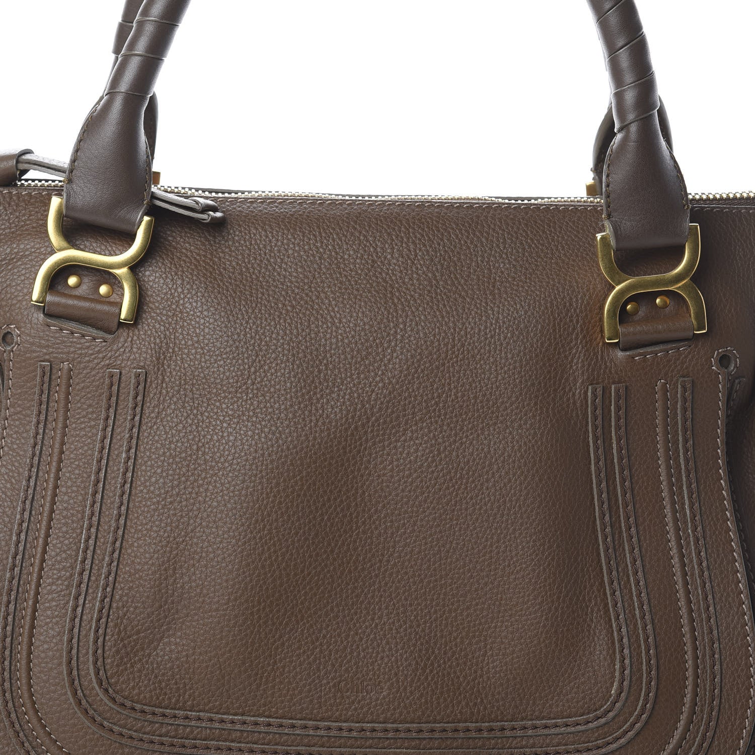 Chloe Calfskin Large Marcie Satchel Oak 8 of 8