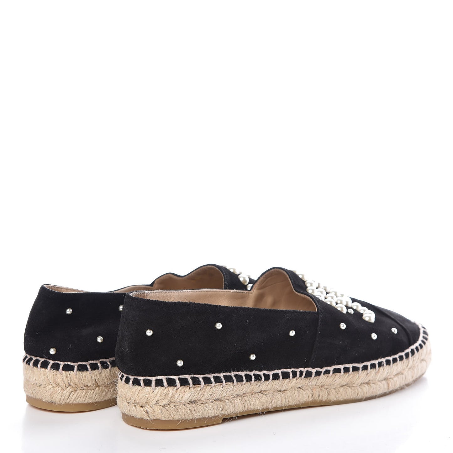 Suede Pearl CC Espadrilles 37 Black