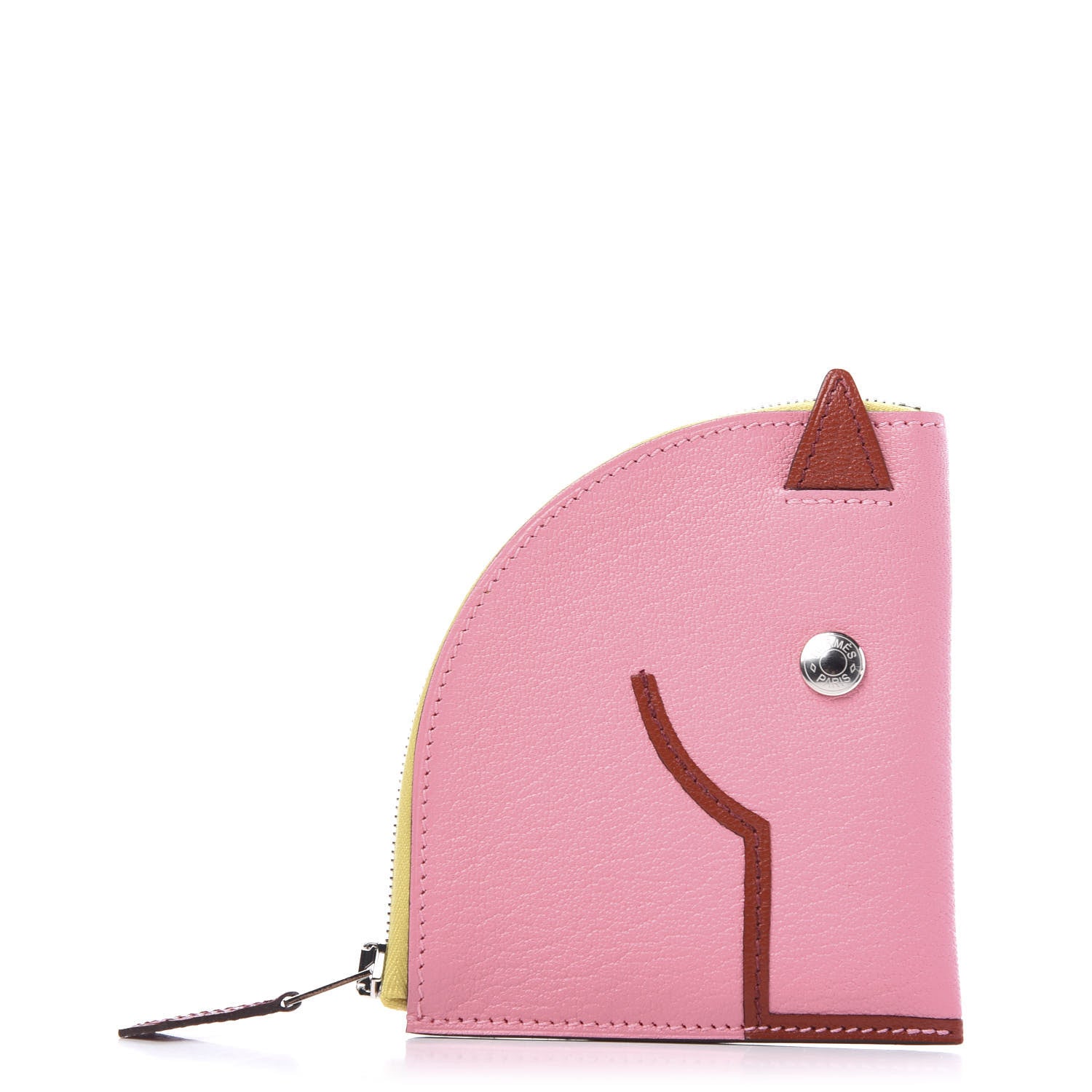 Hermes Chevre Mysore Paddock Change Purse Rose Confetti Brique 1 of 6
