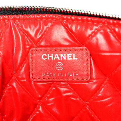 Chanel Lambskin Quilted Large Data Center Cosmetic Case Black 6 of 8