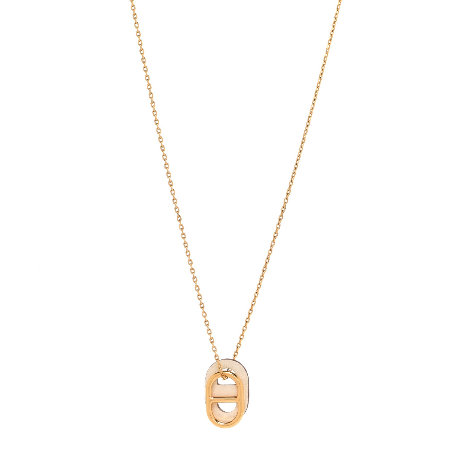 Hermes Swift Small O'Kelly Pendant Necklace Nata 1 of 7