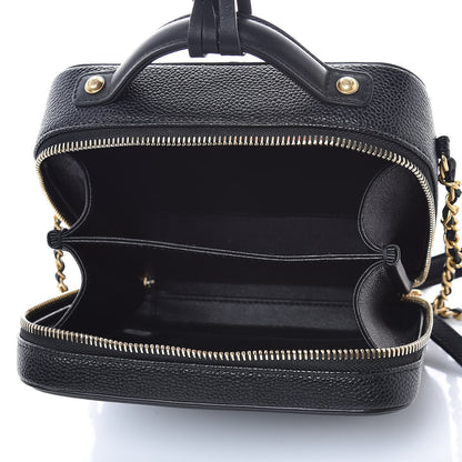 Chanel Caviar Quilted Small CC Filigree Vanity Case Black 5 of 7