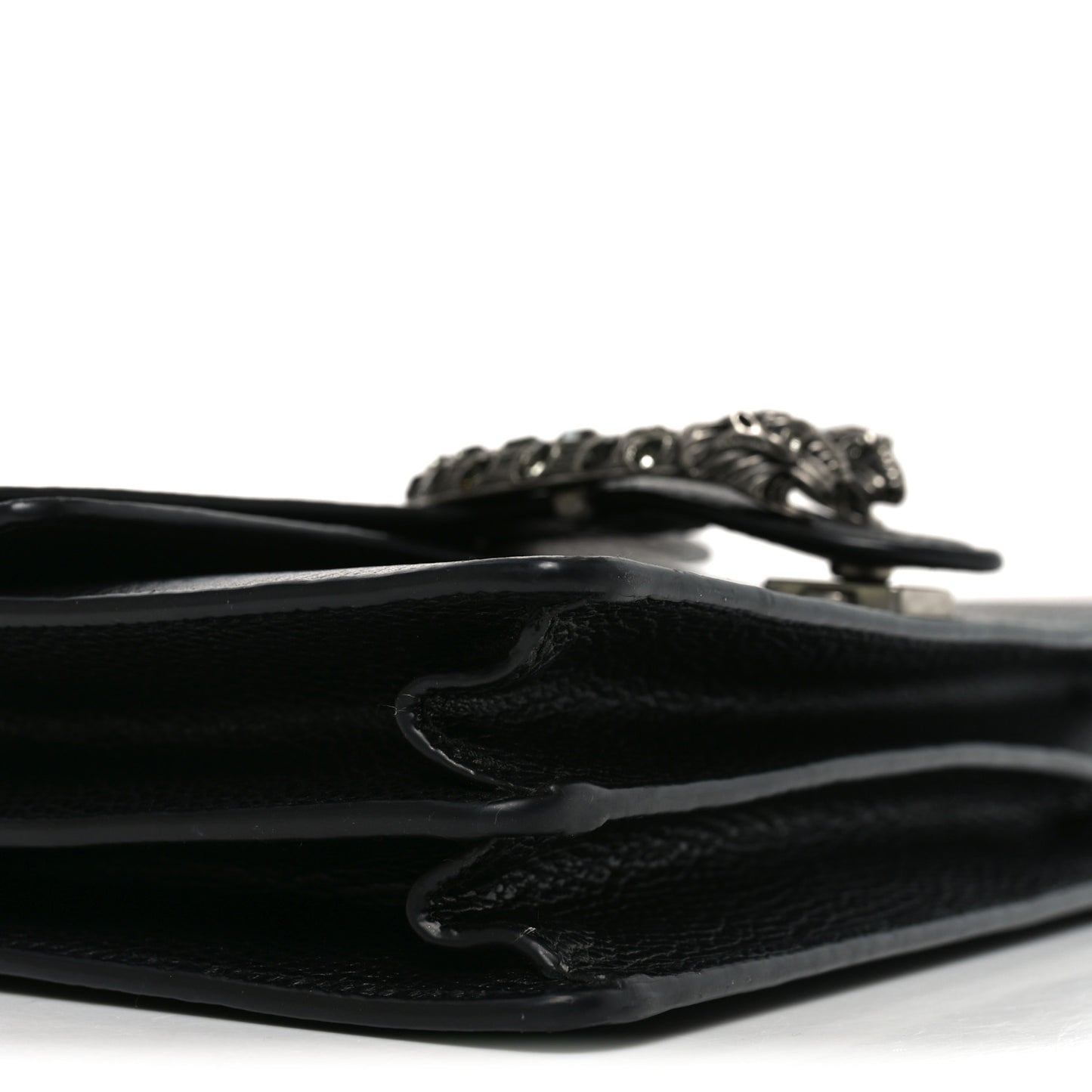Pebbled Calfskin Small Dionysus Shoulder Bag Black