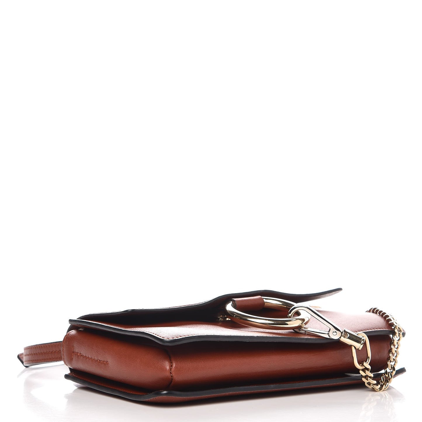 Suede Calfskin Small Faye Shoulder Bag Saffron Red