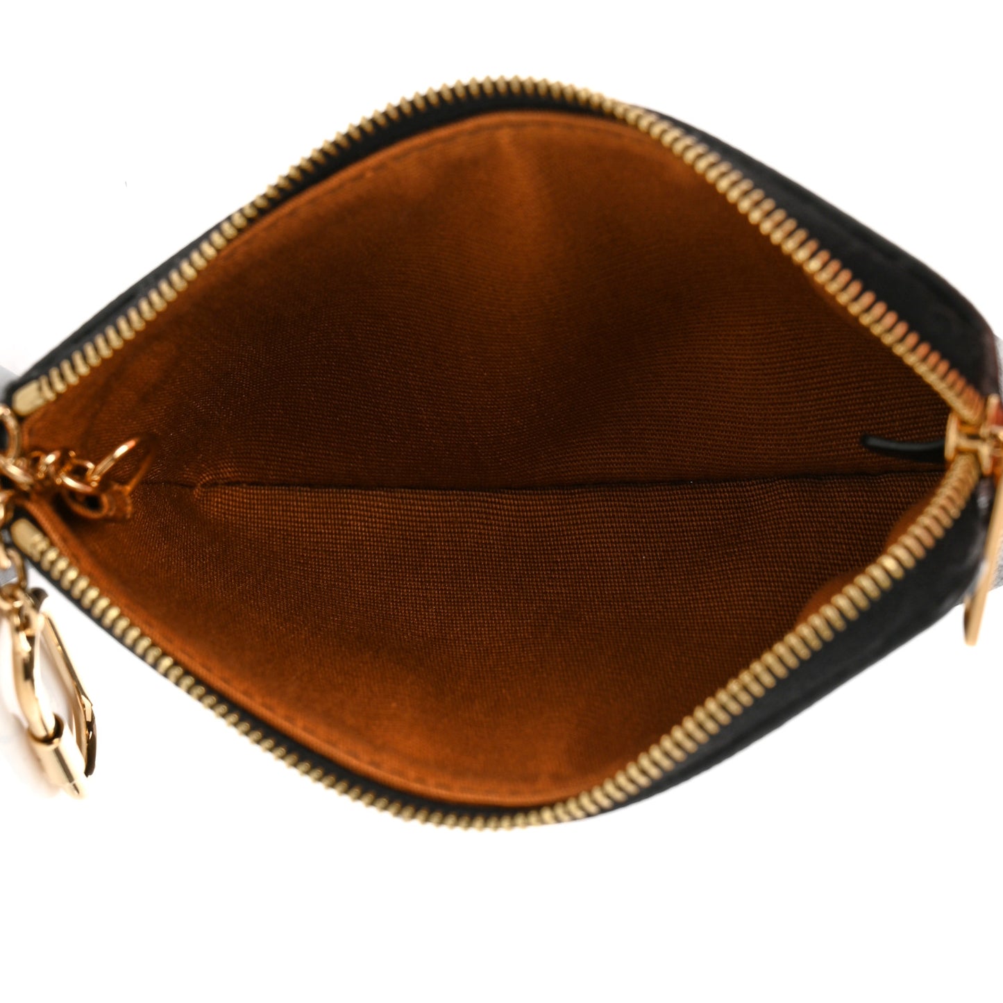 Triomphe Canvas Zipped Coin Purse Black