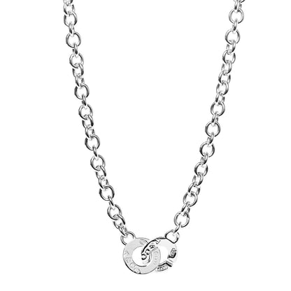 Tiffany Sterling Silver 1837 Circle Clasp Necklace 1 of 4