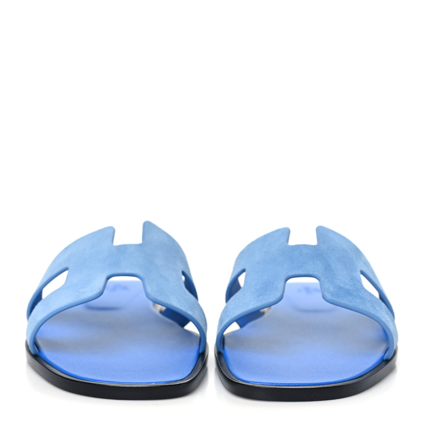 Suede Goatskin Oran Sandals 38.5 Bleu Cameo