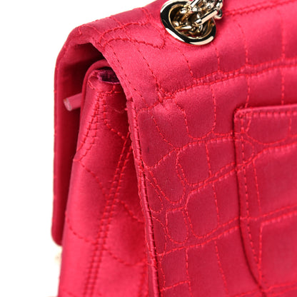 Chanel Satin Coco's Croc 2.55 Reissue 225 Flap Pink 18 of 19