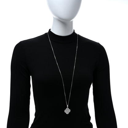 Van Cleef & Arpels 18K White Gold Diamond Magic Alhambra Long Necklace 2 of 5