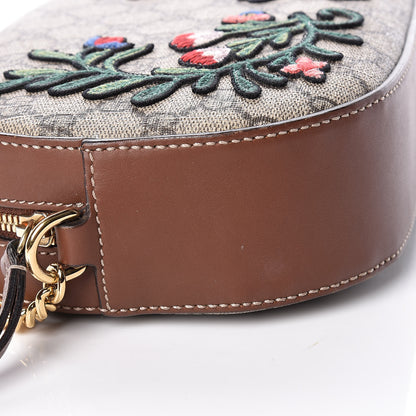 Gucci GG Supreme Monogram Floral Embroidered Mini Chain Shoulder Bag Beige Tuscany 11 of 17