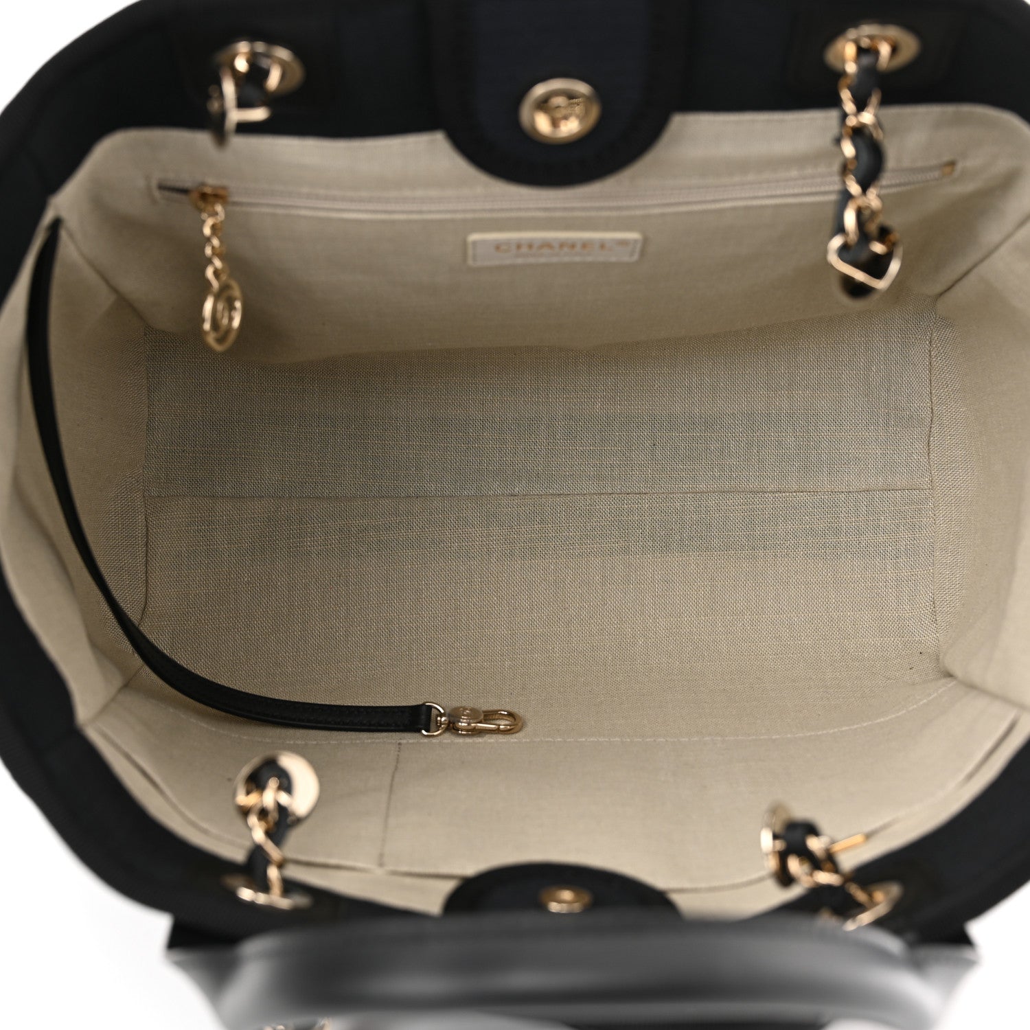 Chanel Mixed Fibers Small Deauville Tote Black 6 of 12