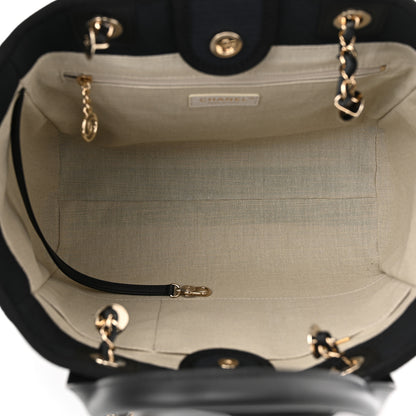 Chanel Mixed Fibers Small Deauville Tote Black 6 of 12