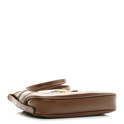 Gucci GG Supreme Monogram Azalea Calfskin Web Mini Jackie 1961 Hobo Beige Ebony Brown Sugar 4 of 10