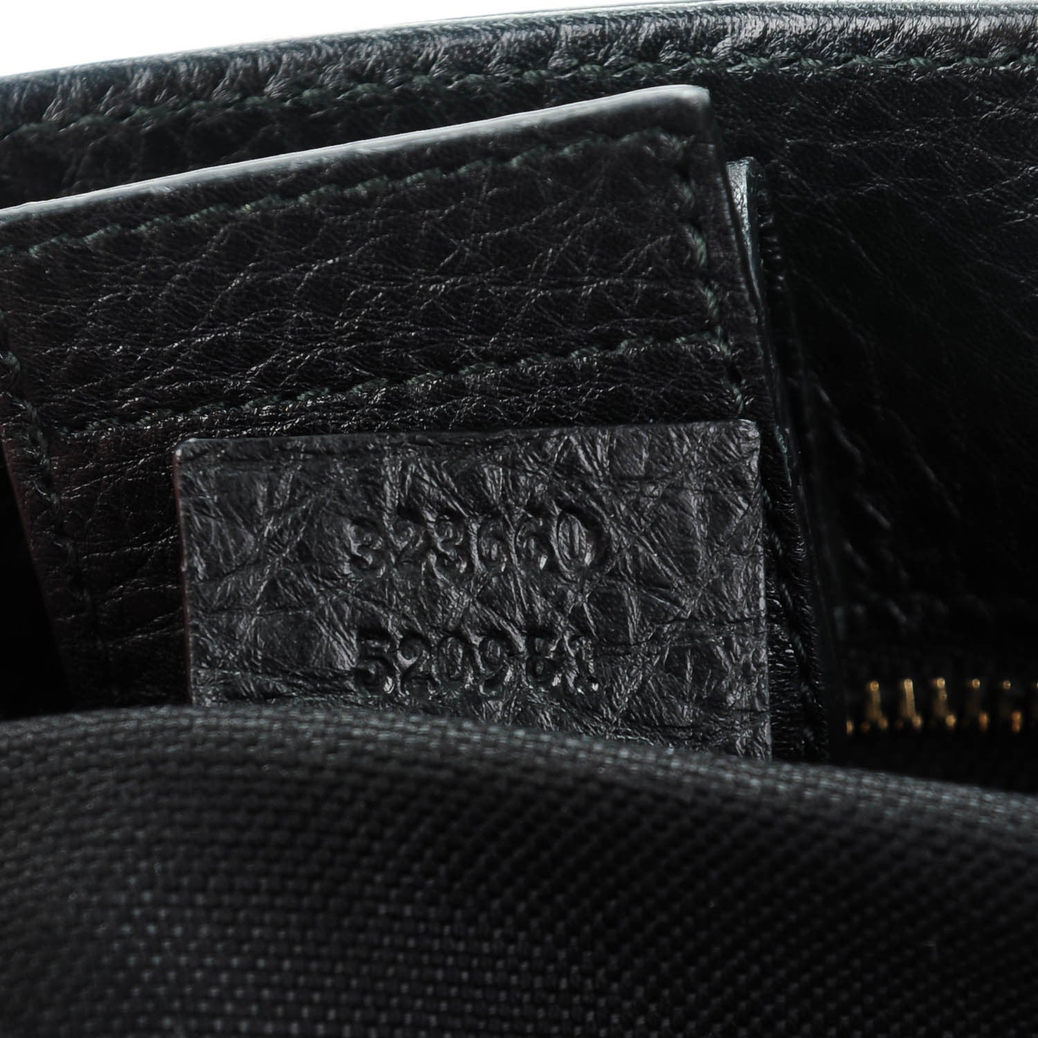 Gucci Pebbled Calfskin Medium Bamboo Shopper Tote Black 7 of 8