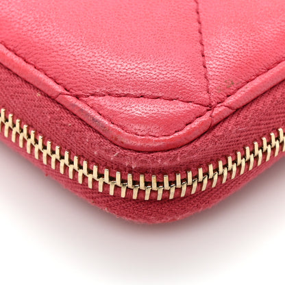 Chanel Lambskin Quilted Chanel 19 Zip Around Wallet Pink 16 of 19