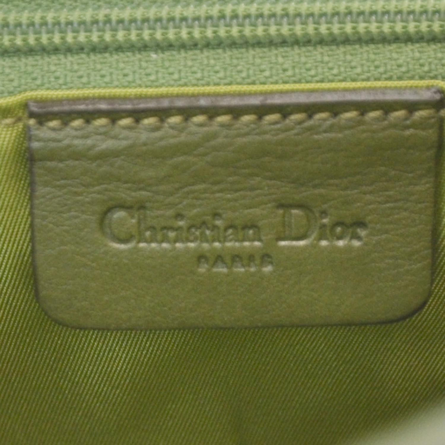 Christian Dior Ostrich Double Saddle Bag Green 7 of 9