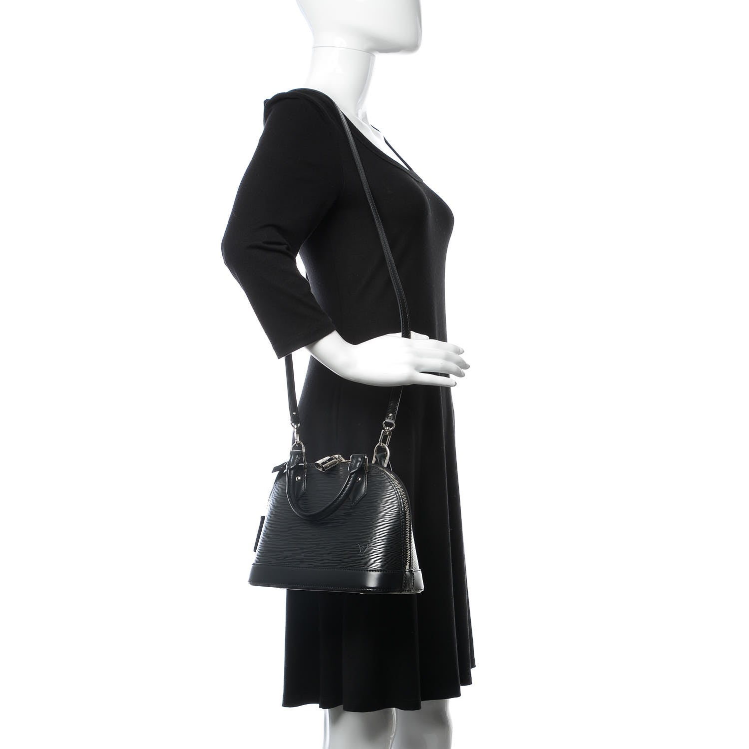 Louis Vuitton Epi Alma BB Black 3 of 9