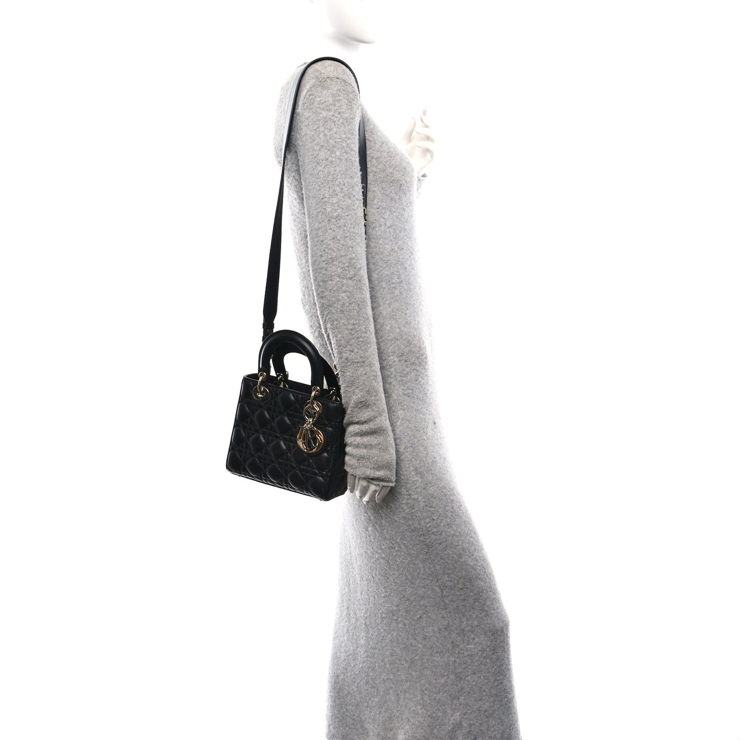 Lambskin Cannage Small My ABCDior Lady Dior Black