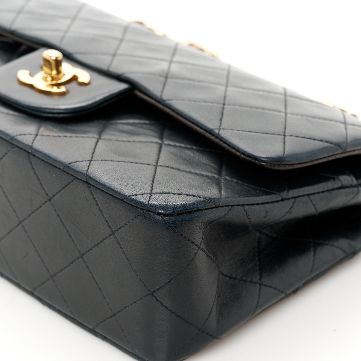 Chanel Lambskin Quilted Small Double Flap Black 13 of 14