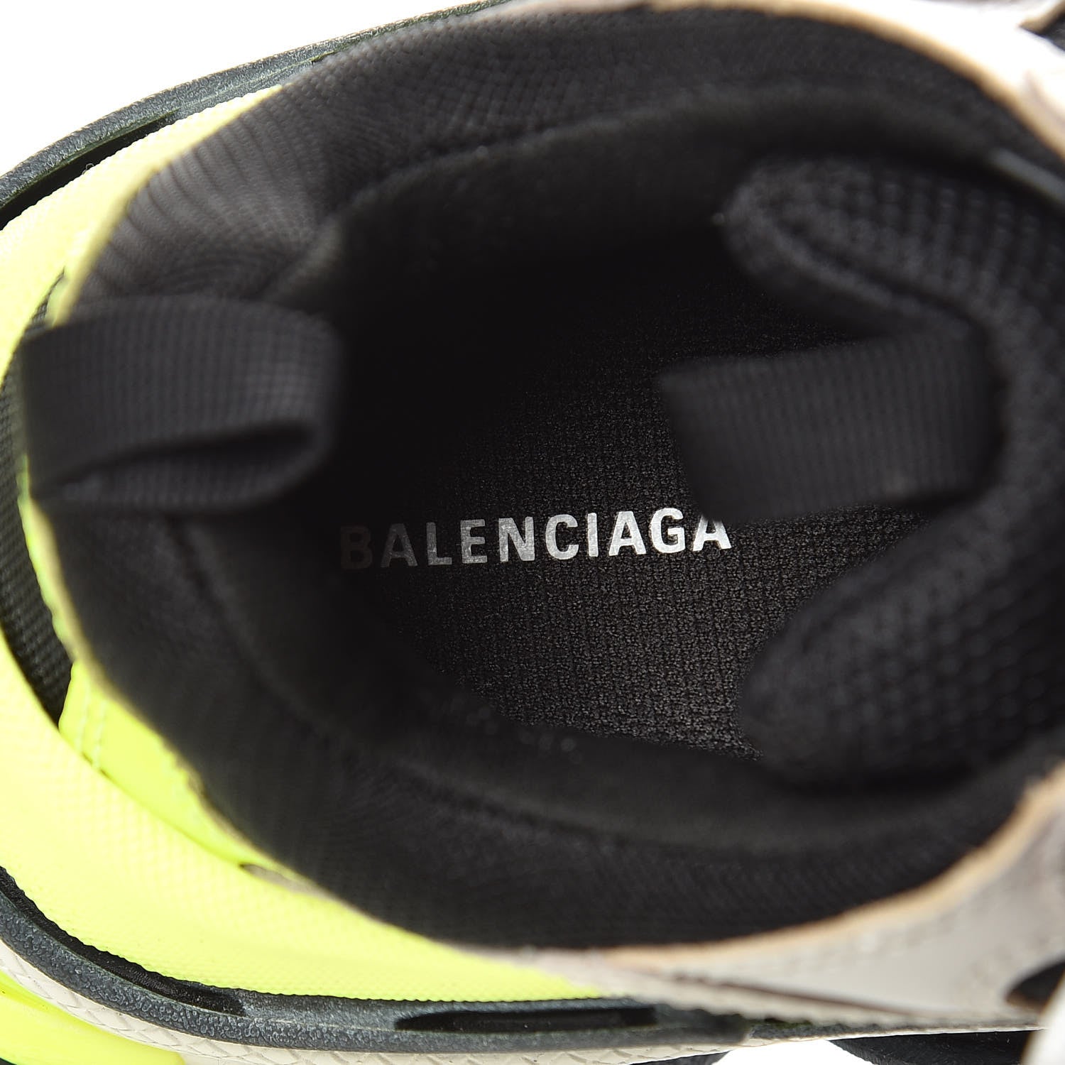 Balenciaga Fabric Mesh Womens Triple S Sneakers 36 Grey Black Jaune Fluo 6 of 8