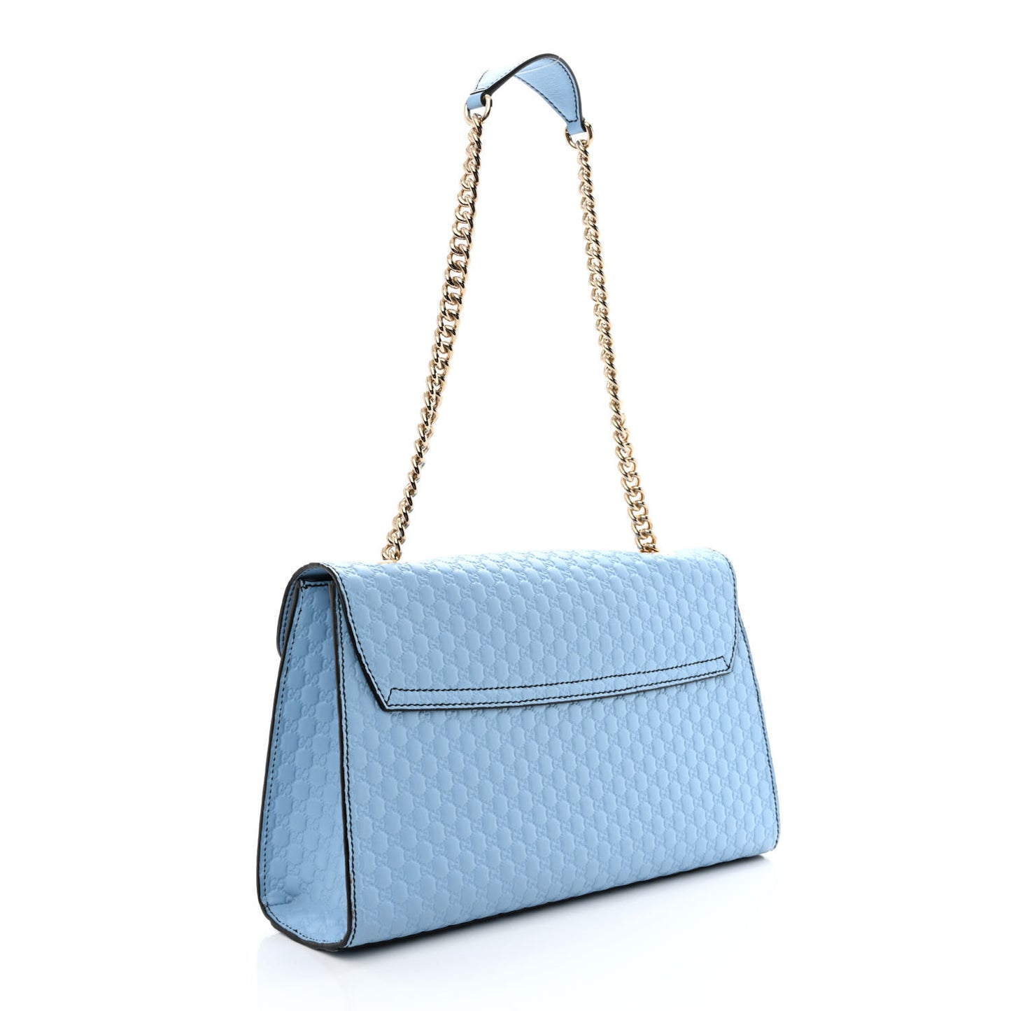 Microguccissima Medium Emily Chain Shoulder Bag Mineral Blue