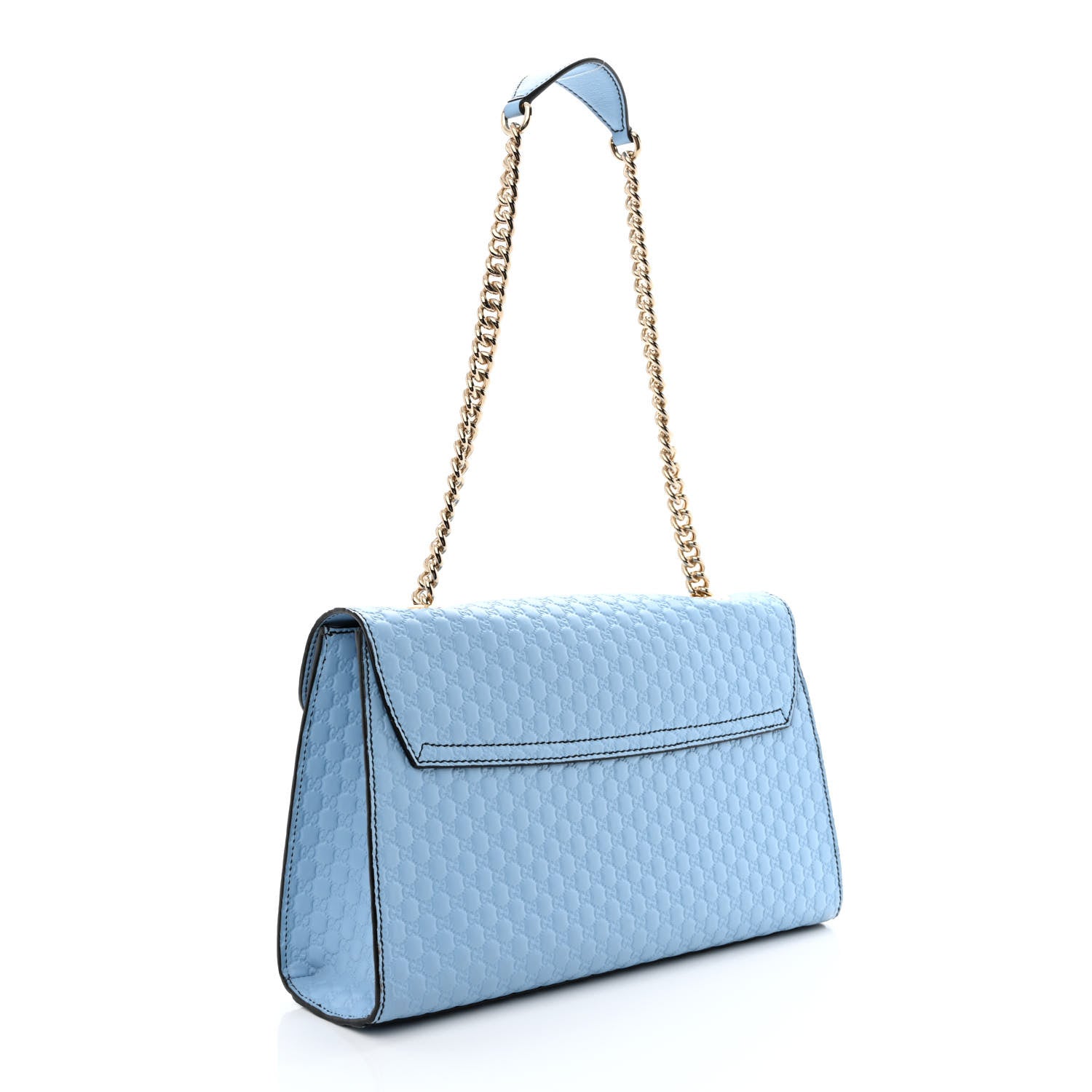 Gucci Microguccissima Medium Emily Chain Shoulder Bag Mineral Blue 3 of 10