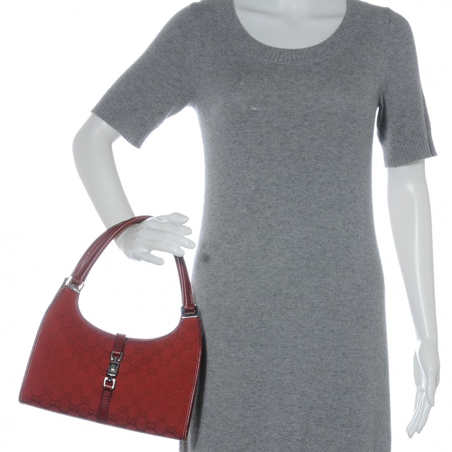 Monogram Small Bardot Red